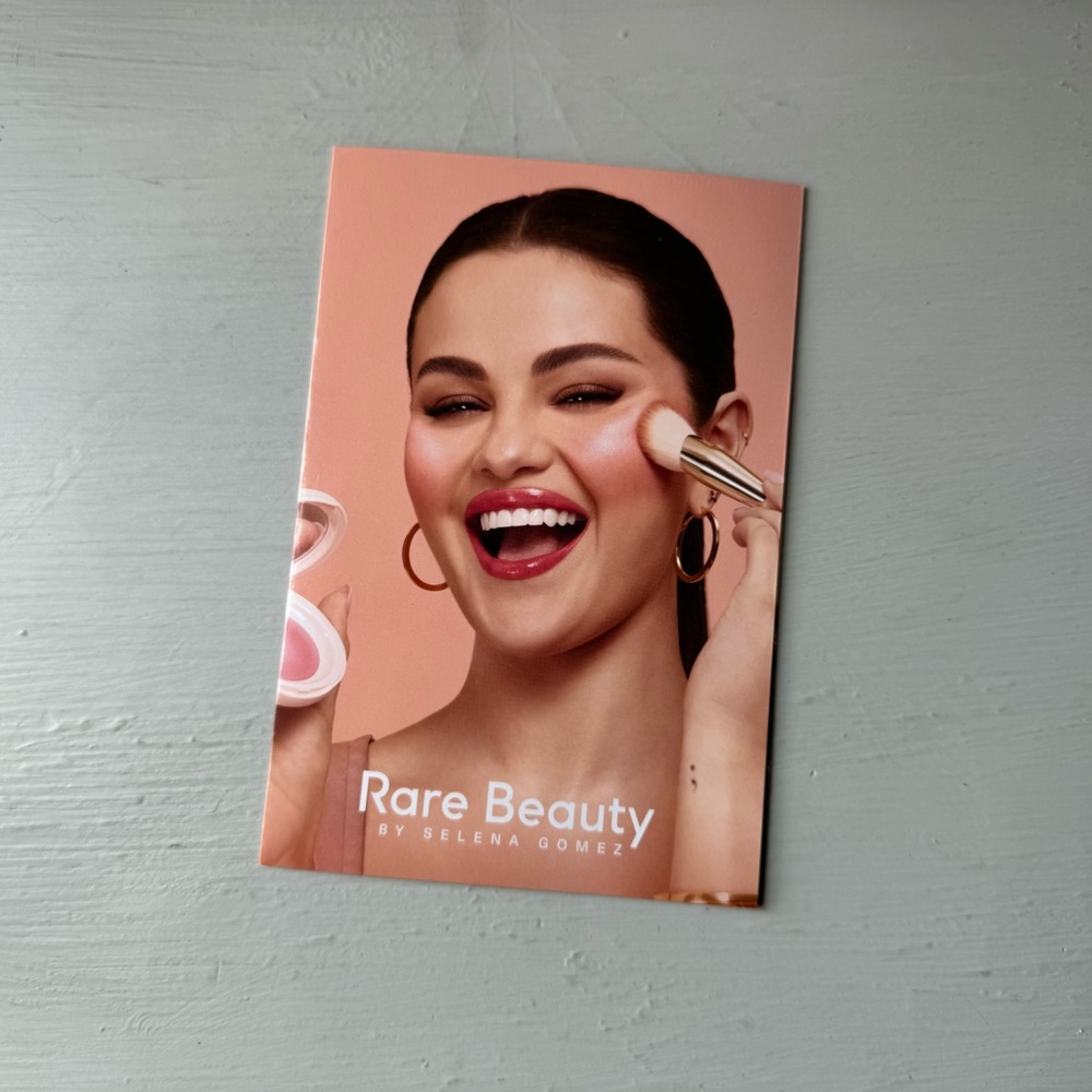 Rare Beauty x Sephora Soft Pinch Luminous Powder Blush PR pamphlet